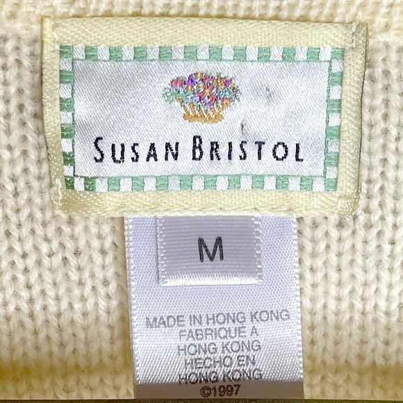 Susan Bristol Vintage 1997 Wool Cardigan Sweater Size M - Picture 6 of 7